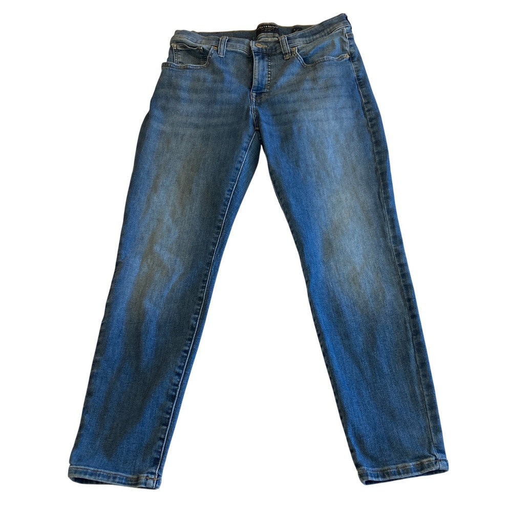 Lucky Brand Jeans 8/29 Ankle Medium Wash Mid Rise Slim Leg 7WP10918 Blue‎ Denim